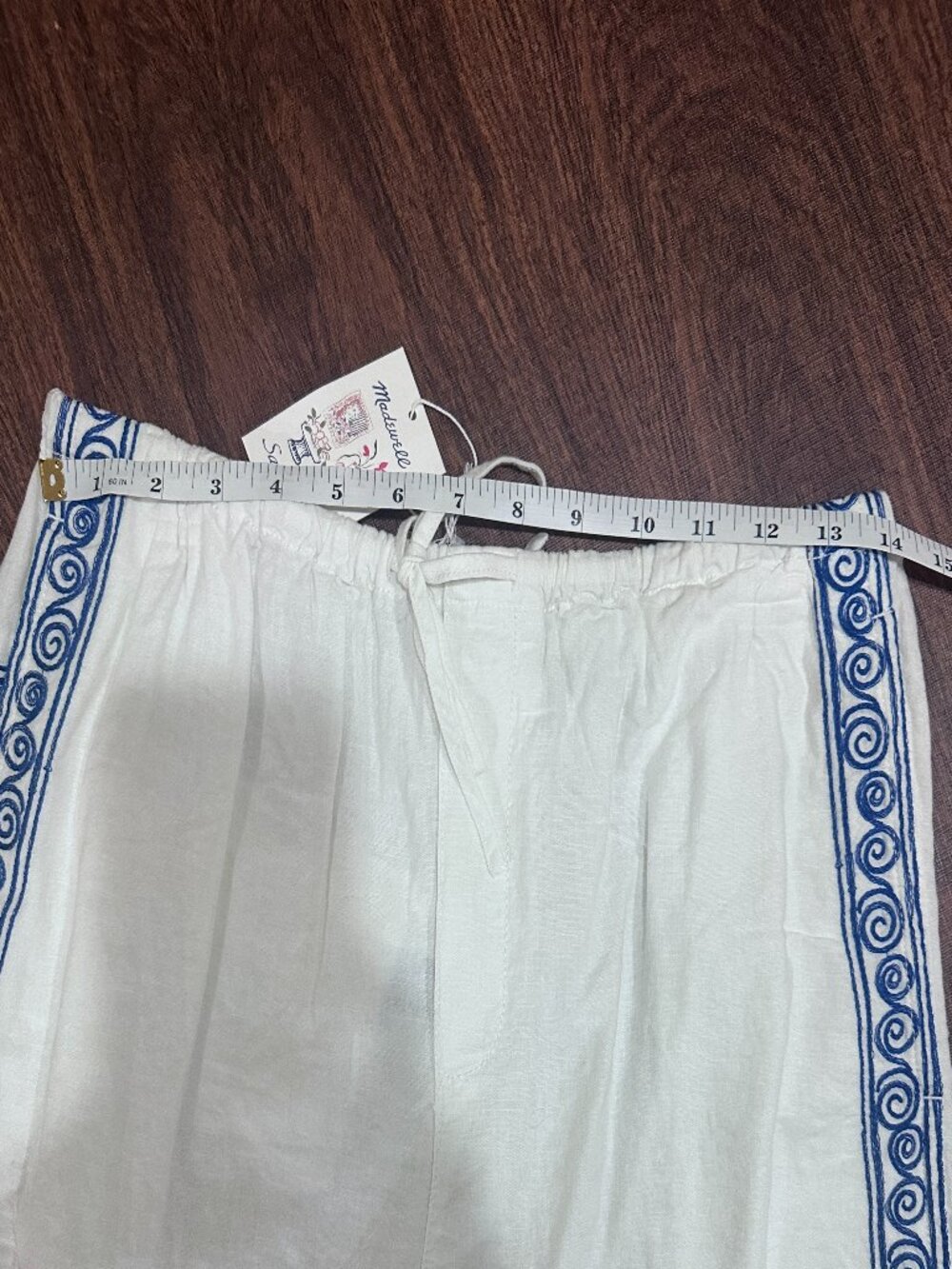 Madewell x Lisa Says Gah! Embroidered Drawstring Pull-On Shorts NWT S - Picture 8 of 11